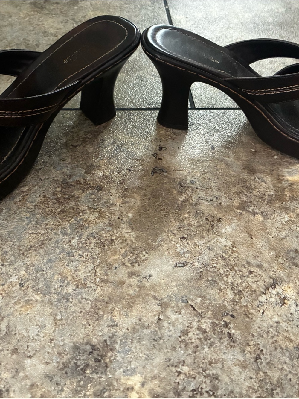 Soda Dark Brown Cross-Strap Slide Sandals - Picture 4 of 5